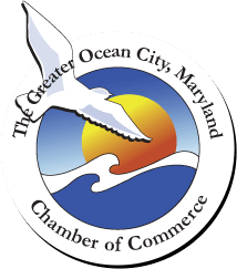 the logo for the ocean city marina chamber chamber
